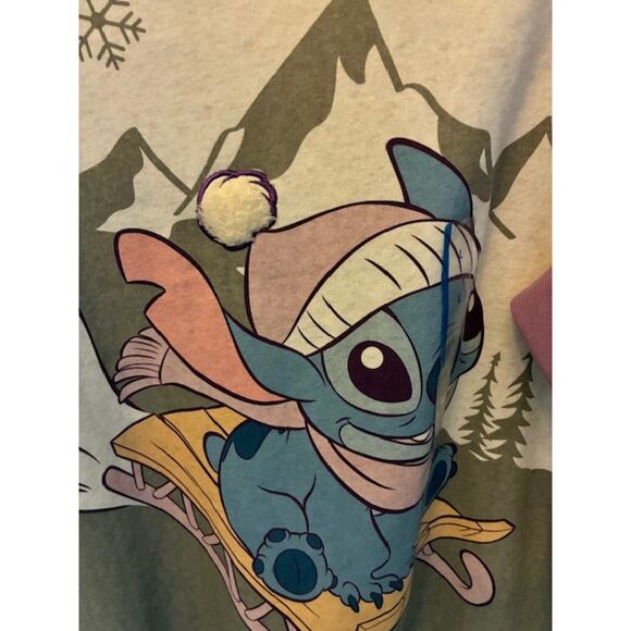 Disney Stitch Graphic Fleece Pullover Sweatshirt Sz Large NWTs - Picture 4 of 6